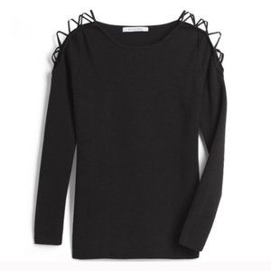 New with tags! Stitches&Stripes Emmie Lace-Up Shoulder Pullover